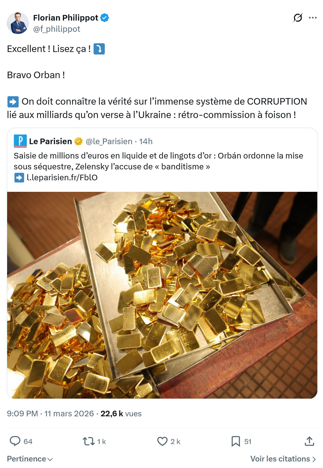 Florian Philippot: Excellent ! Lisez ça !...