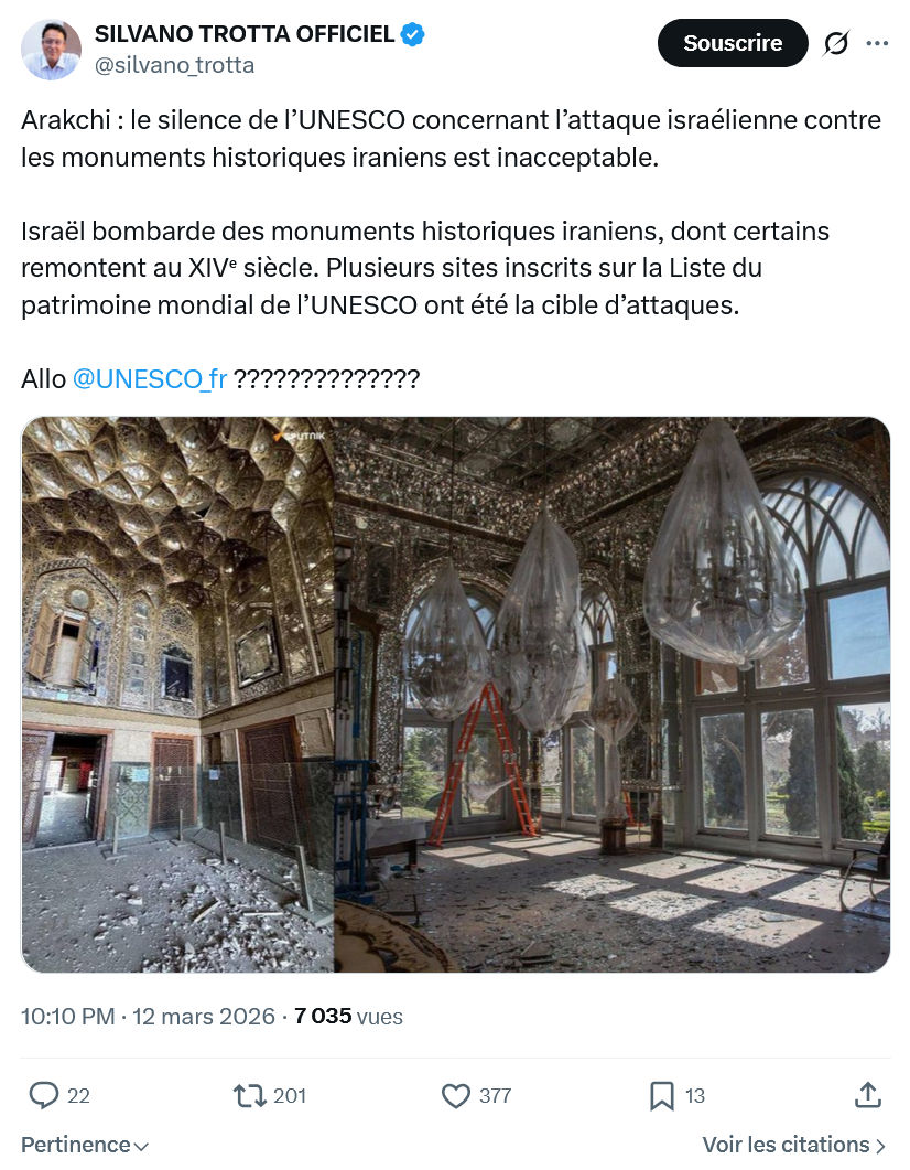 Silvano Trotta: Arakchi : le silence de l’UNESCO...