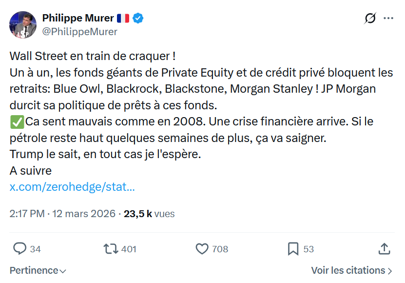 Philippe Murer: Wall Street en train de craquer...