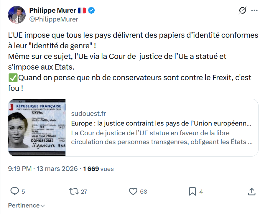 Philippe Murer: L'UE impose que tous les pays…