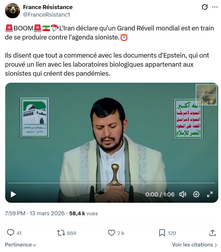 France Résistance: L'Iran déclare qu'un Grand Réveil…
