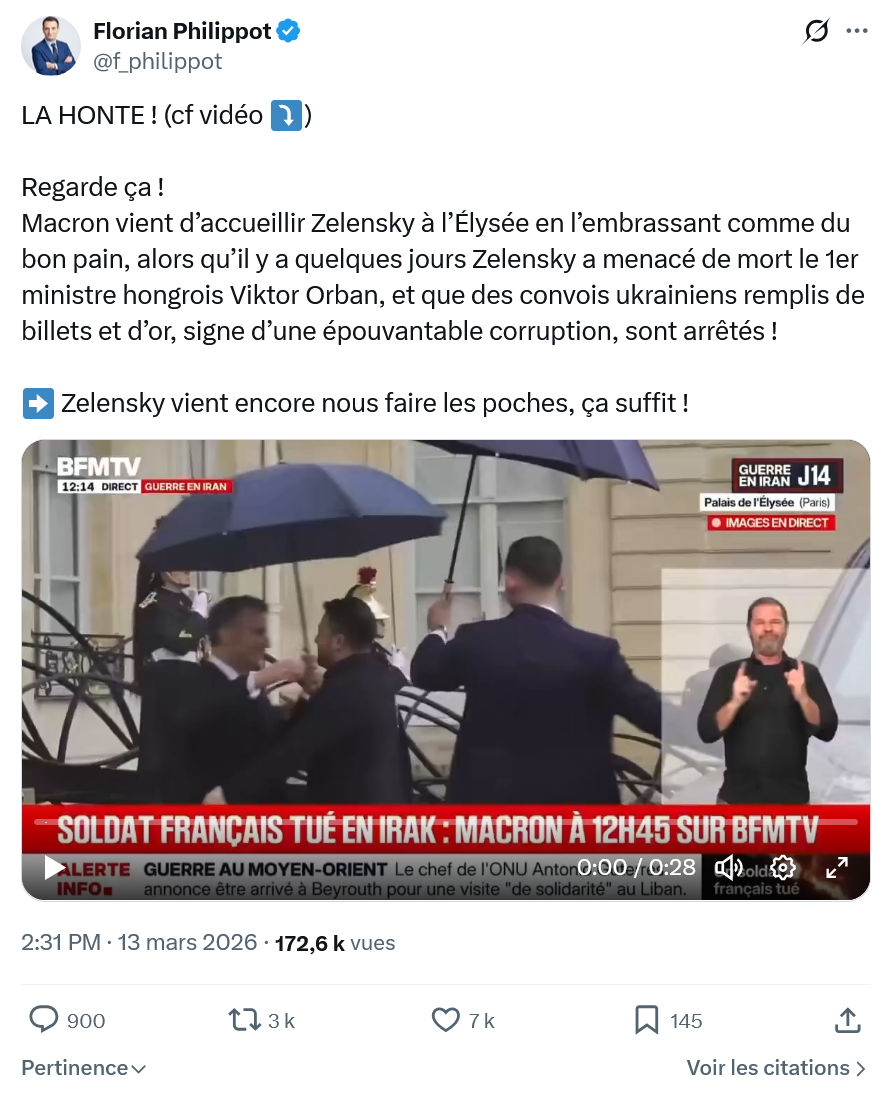 Florian Philippot: LA HONTE...