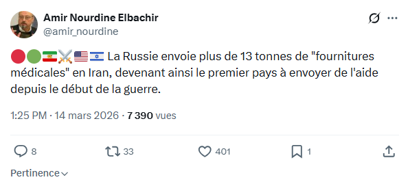 Amir Nourdine Elbachir: La Russie envoie plus de 13 tonnes…