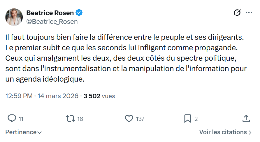 Béatrice Rosen: Il faut toujours bien faire la différence…