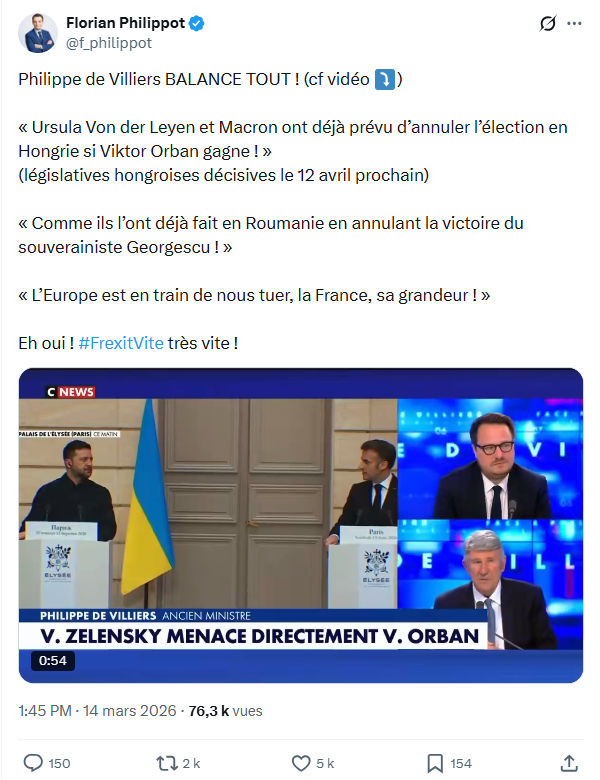 Florian Philippot: Philippe de Villiers BALANCE TOUT…