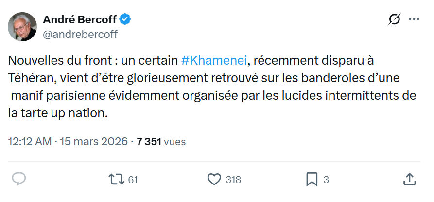 André Bercoff: Nouvelles du front…