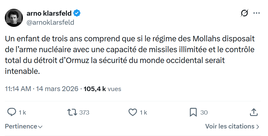 Arno Klarsfeld: Un enfant de trois ans comprend…