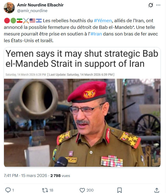 Amir Nourdine Elbachir: Les rebelles houthis du #Yémen…