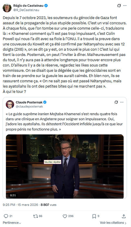 Régis de Castelnau: Depuis le 7 octobre 2023…
