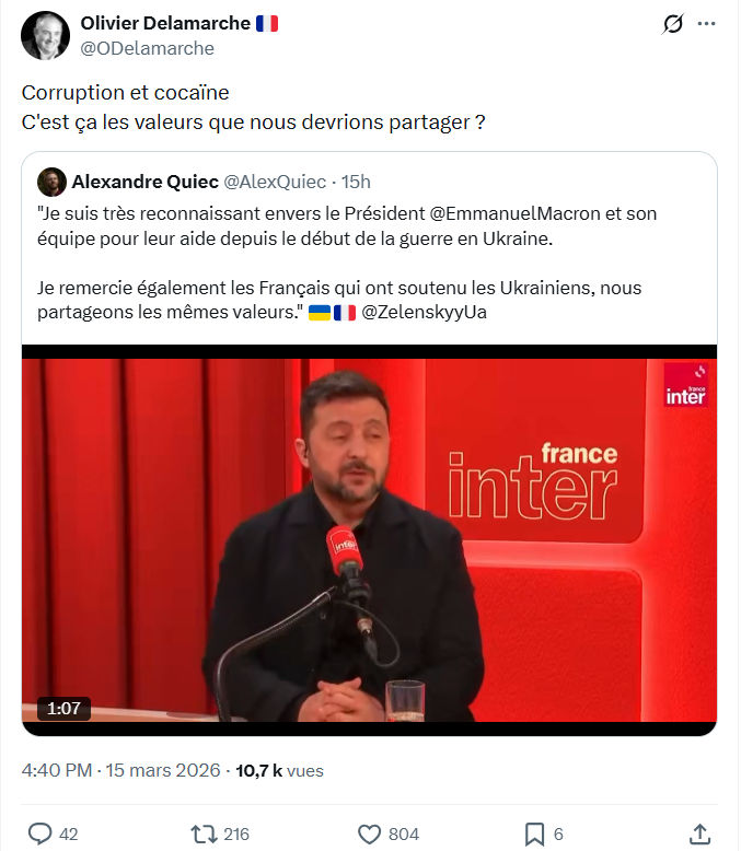 Olivier Delamarche: Corruption et cocaïne…