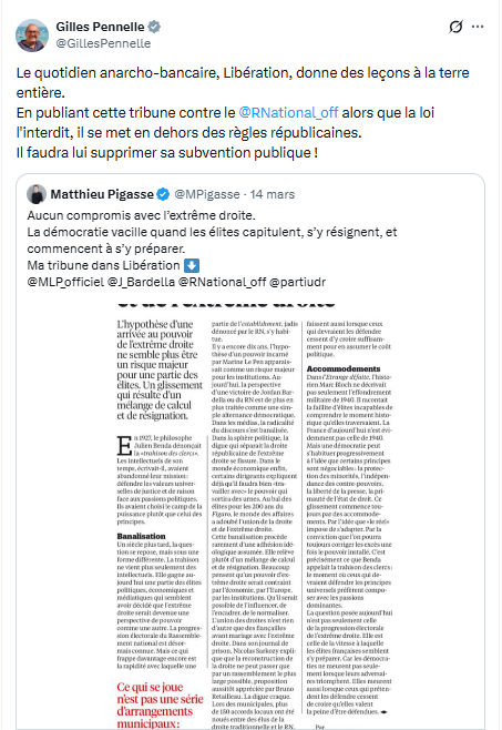 Gilles Pennelle: Le quotidien anarcho-bancaire, Libération…
