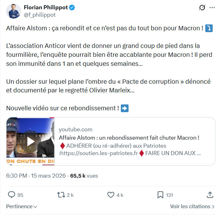 Florian Philippot: Affaire Alstom…