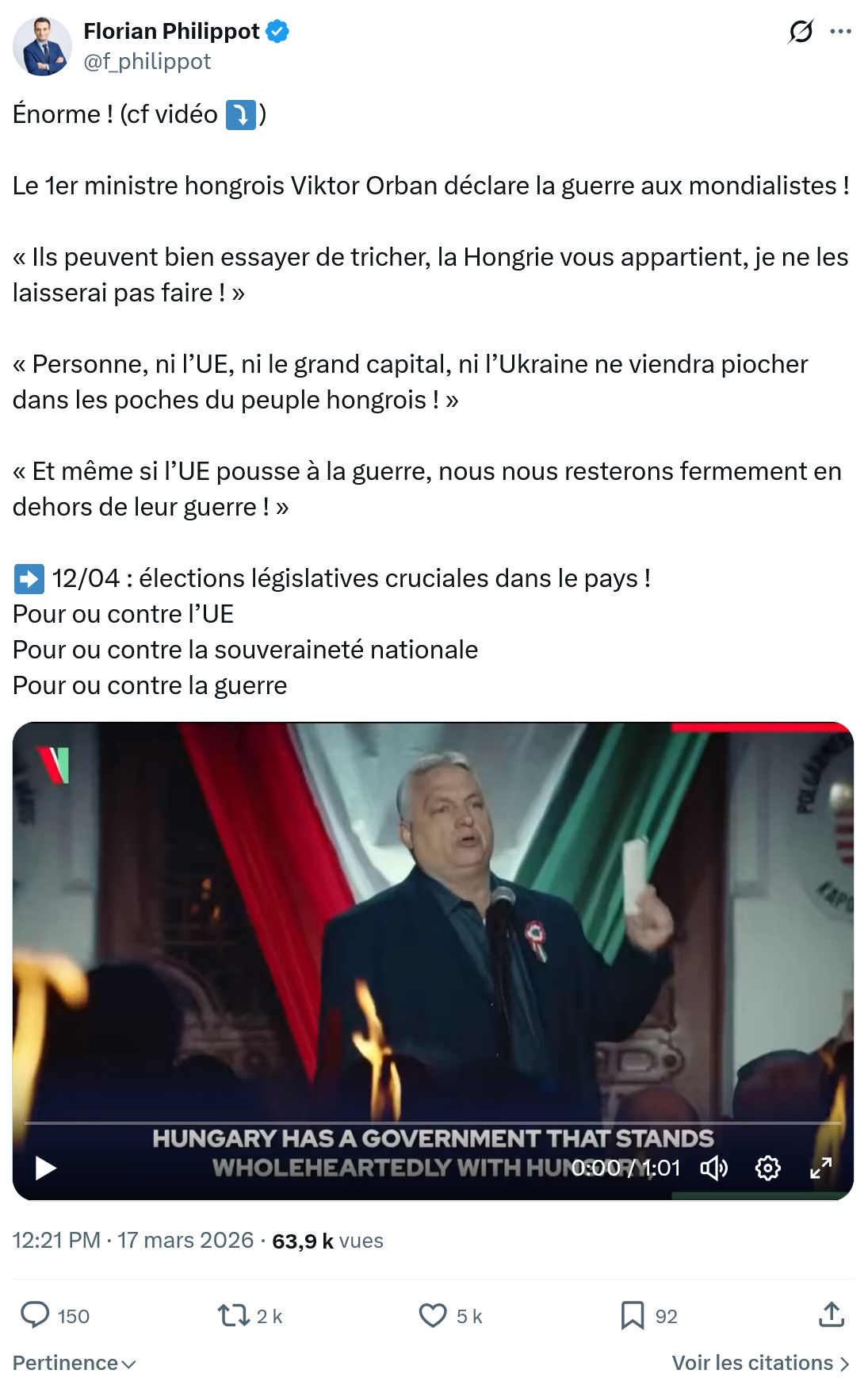 Florian Philippot: Énorme…