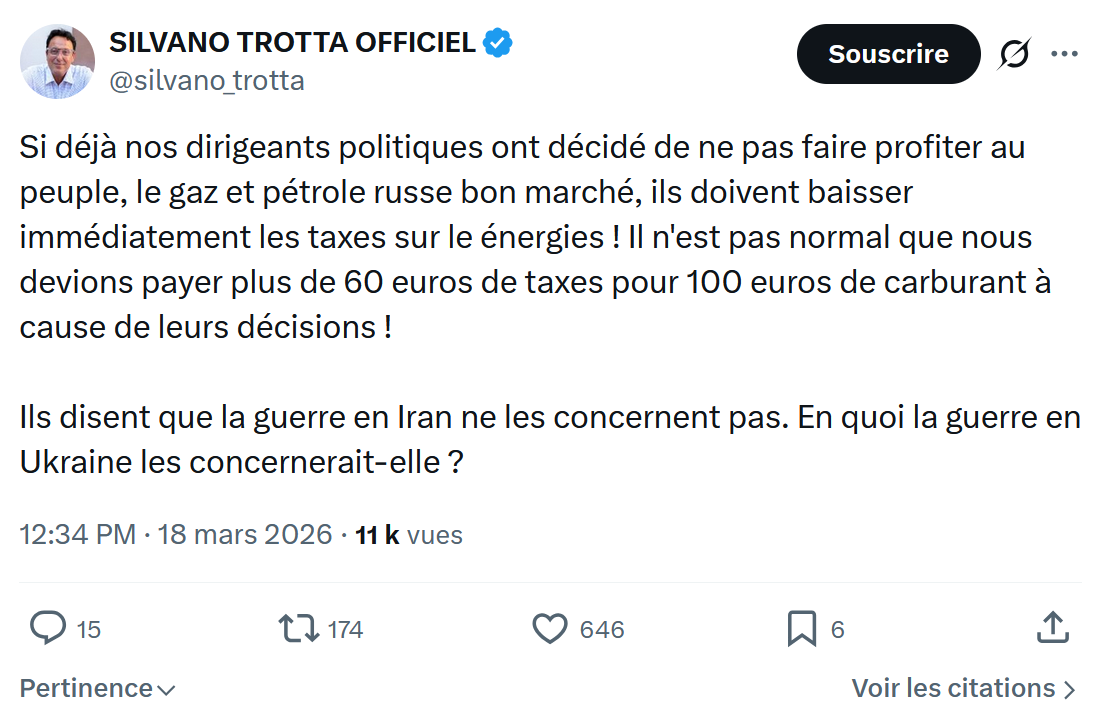Silvano Trotta: Si déjà nos dirigeants politiques…