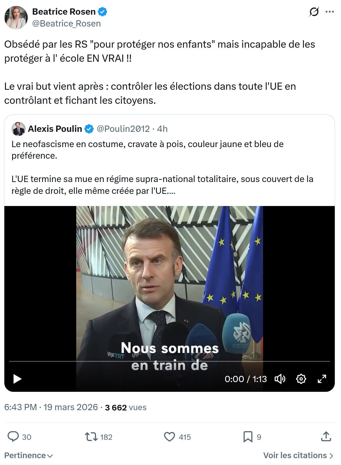 Béatrice Rosen: Obsédé par les RS "pour protéger nos enfants"…