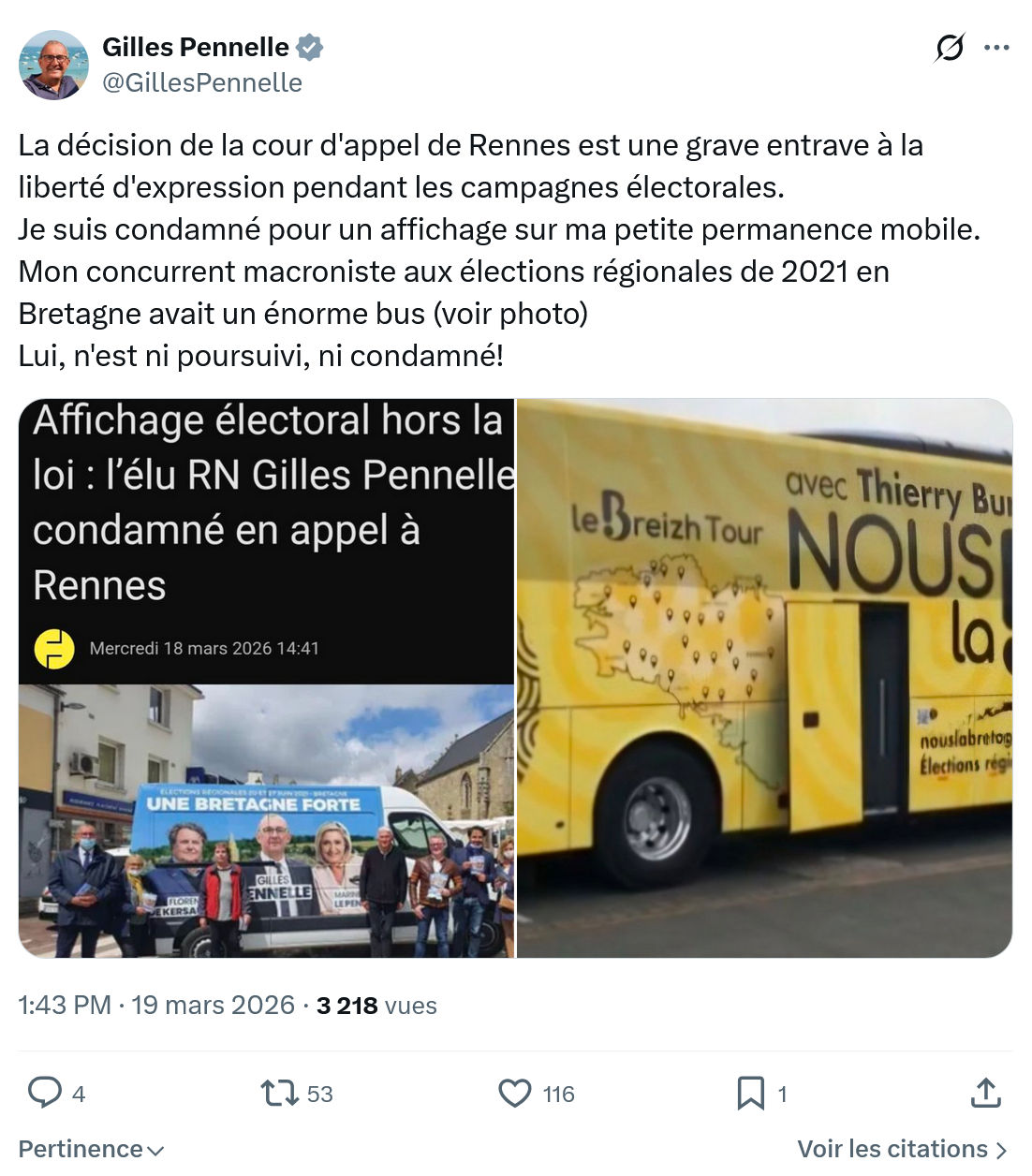 Gilles Pennelle: La décision de la cour d'appel de Rennes…