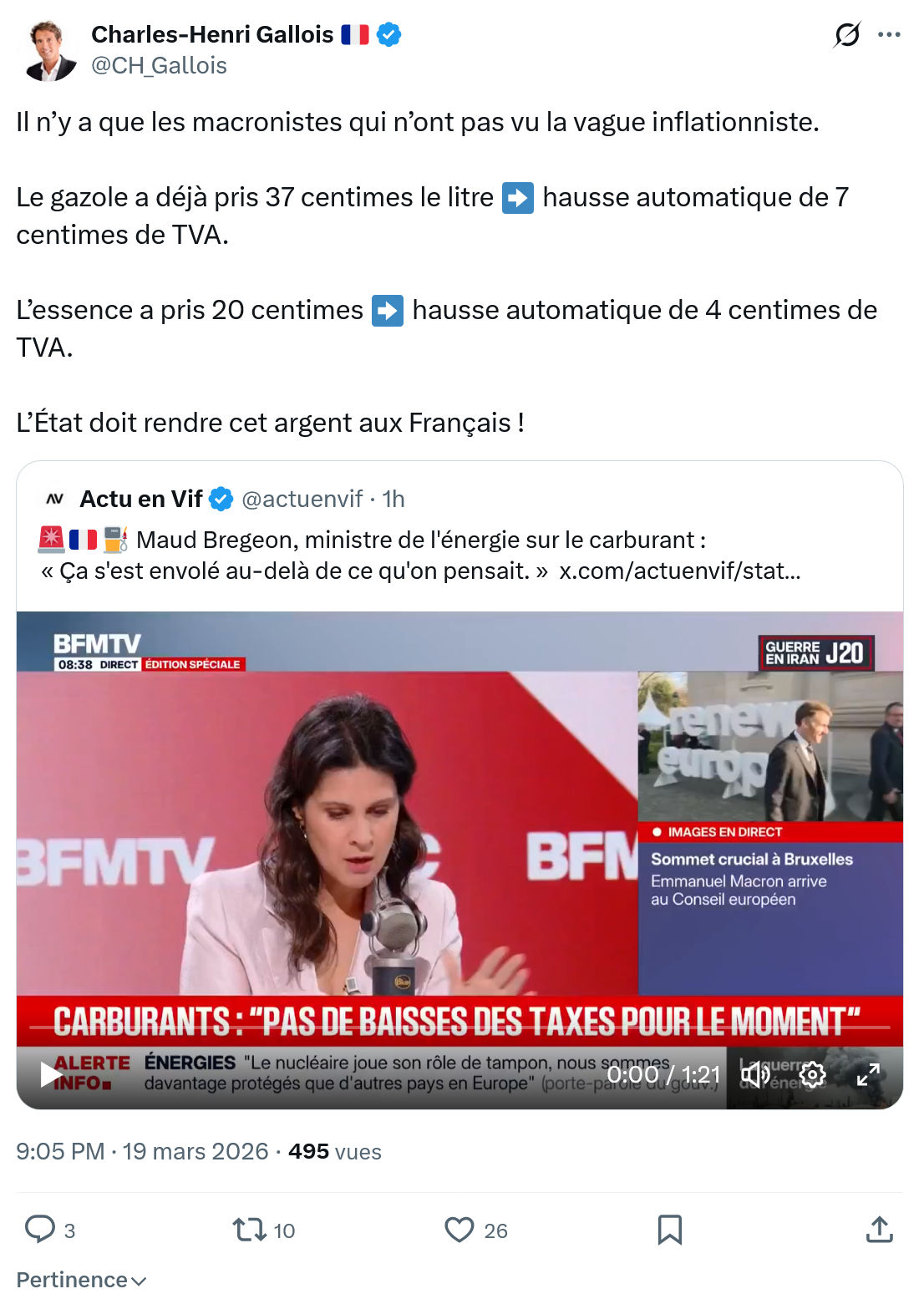 Charles-Henri Gallois: Il n’y a que les macronistes…