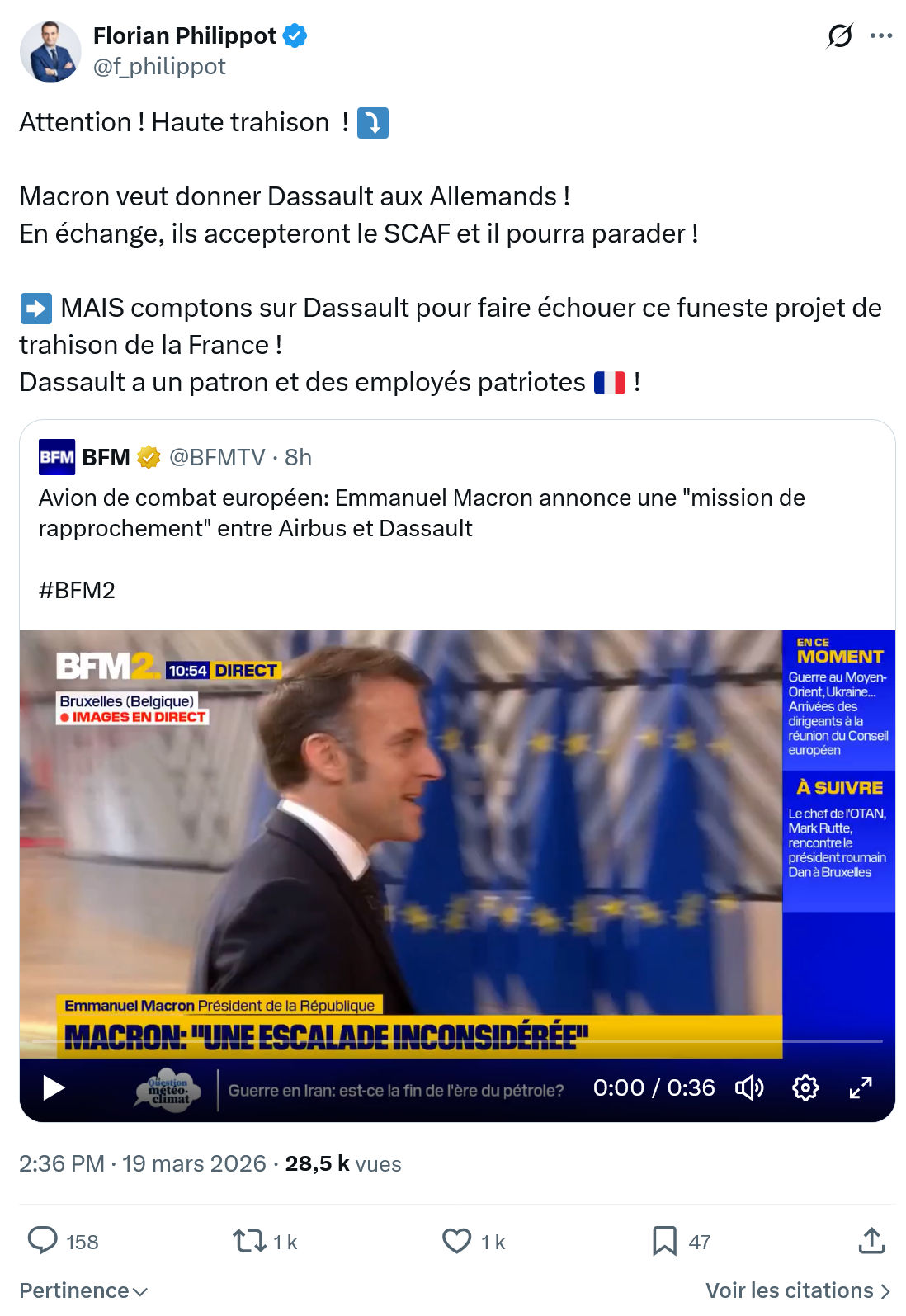 Florian Philippot: Attention ! Haute trahison  !…