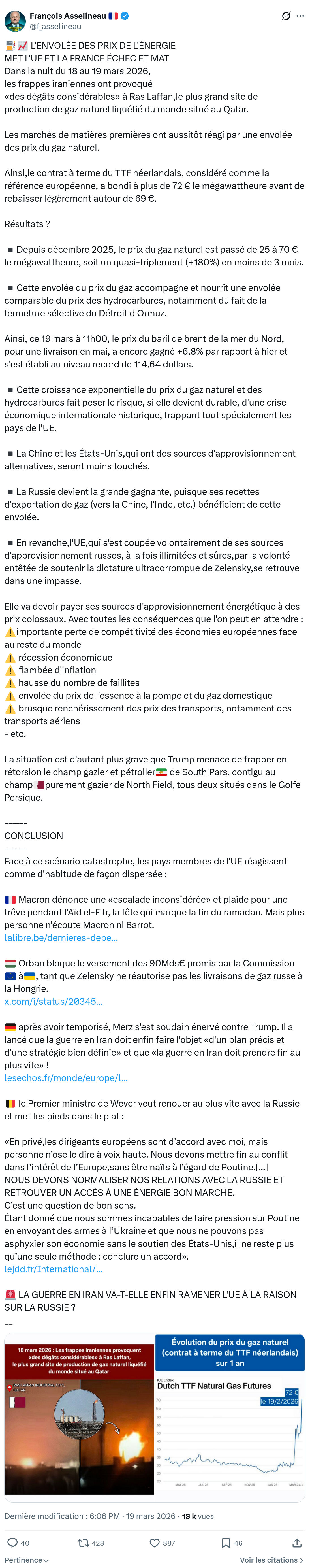 Francois Asselineau: L'ENVOLÉE DES PRIX DE L'ÉNERGIE…