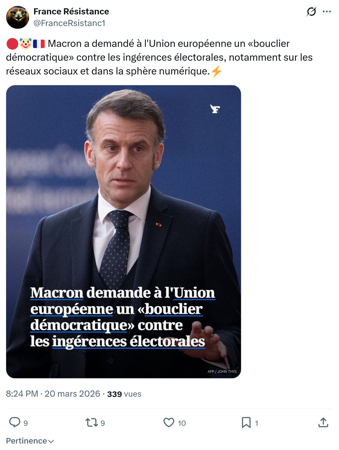 France Résistance: Macron a demandé à l'Union…