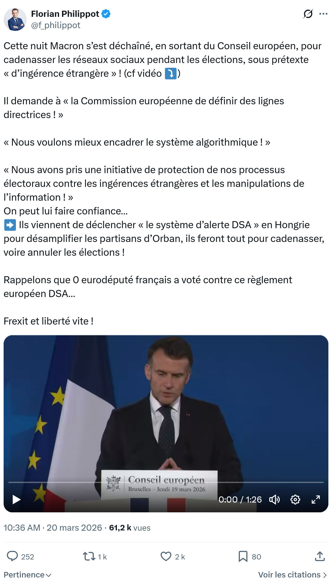 Florian Philippot: Cette nuit Macron s’est déchaîné…