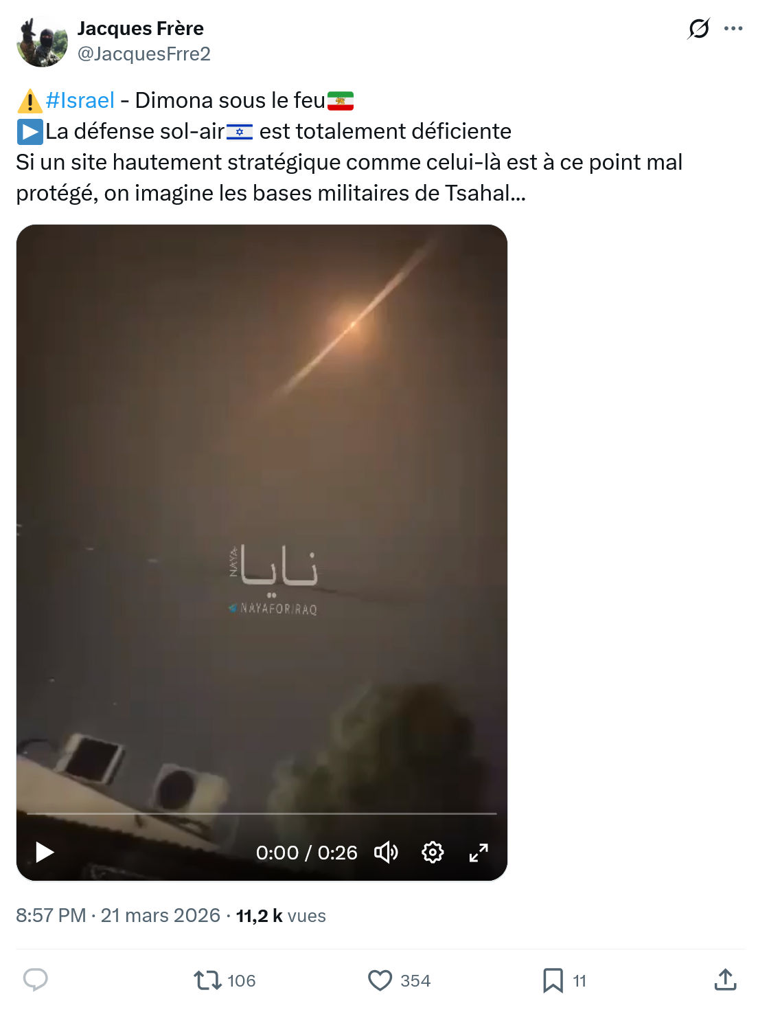 Jacques Frère: Dimona sous le feu…