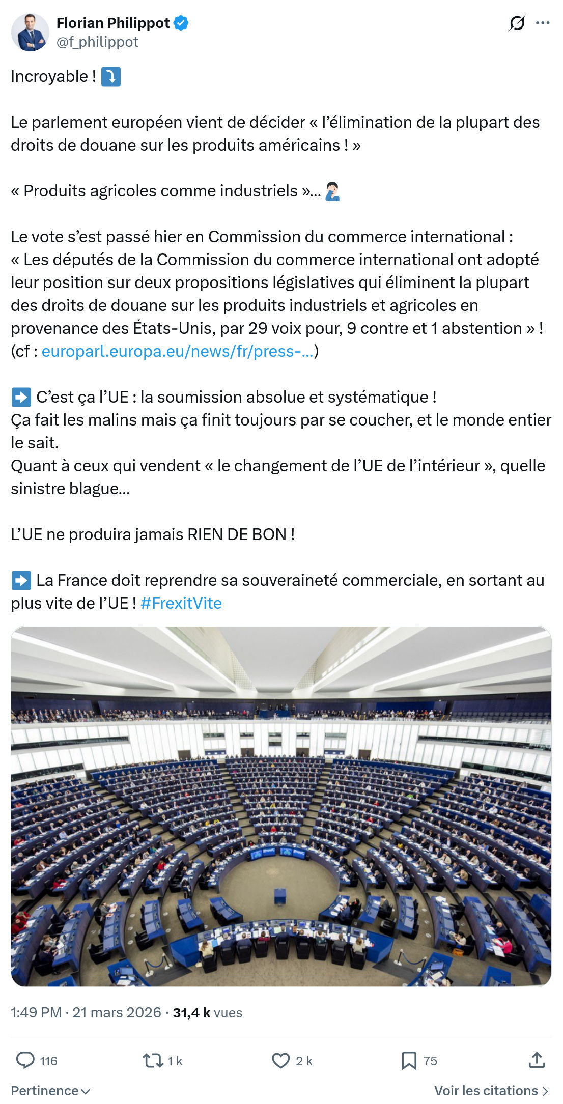 Florian Philippot: Incroyable ! …