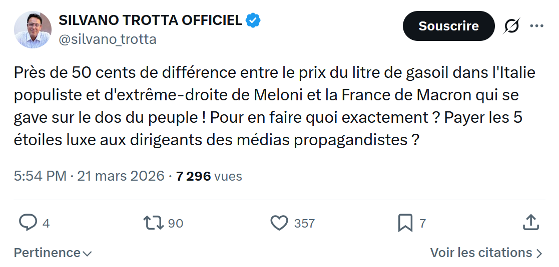 Silvano Trotta: Près de 50 cents de différence…