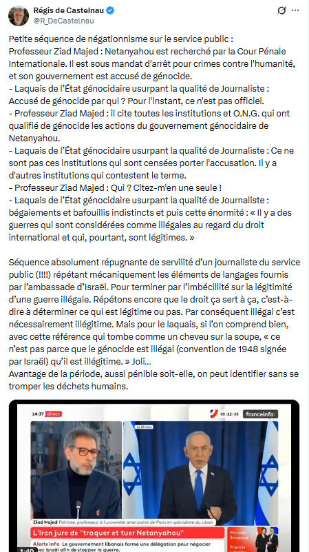 Régis de Castelnau: Petite séquence de négationnisme…