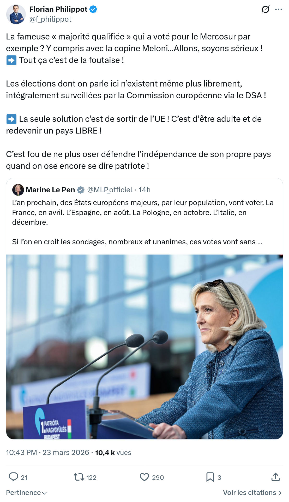 Florian Philippot: La fameuse « majorité qualifiée »…