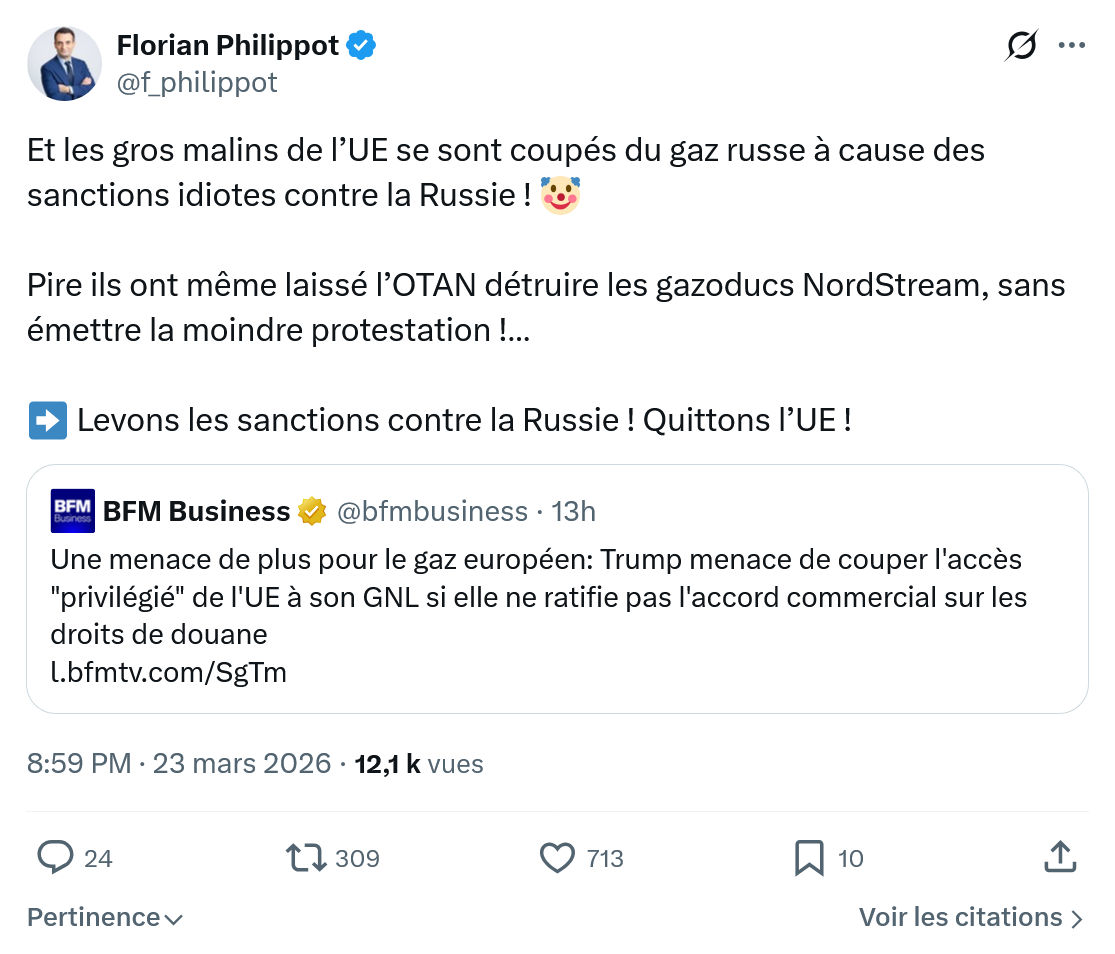 Florian Philippot: Et les gros malins de l’UE se sont coupés…