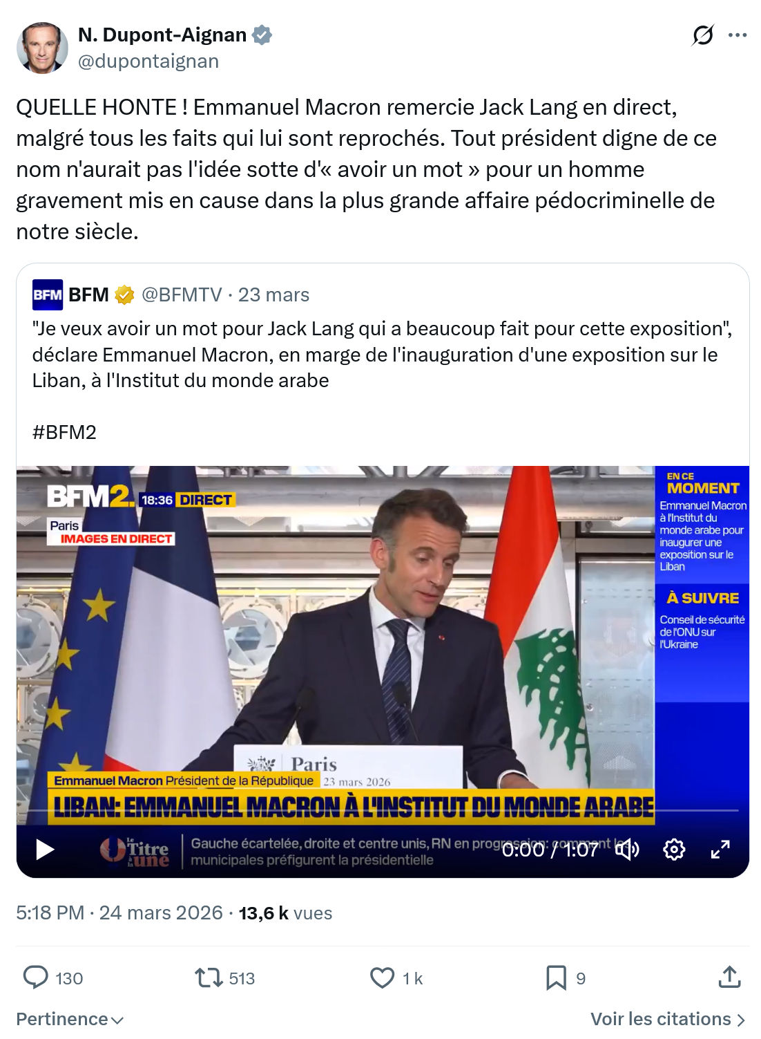 Nicolas Dupont-Aignan: QUELLE HONTE…