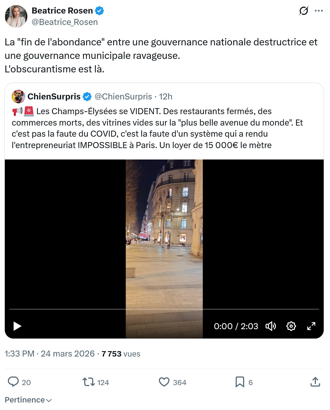 Béatrice Rosen: La "fin de l'abondance" entre une gouvernance…