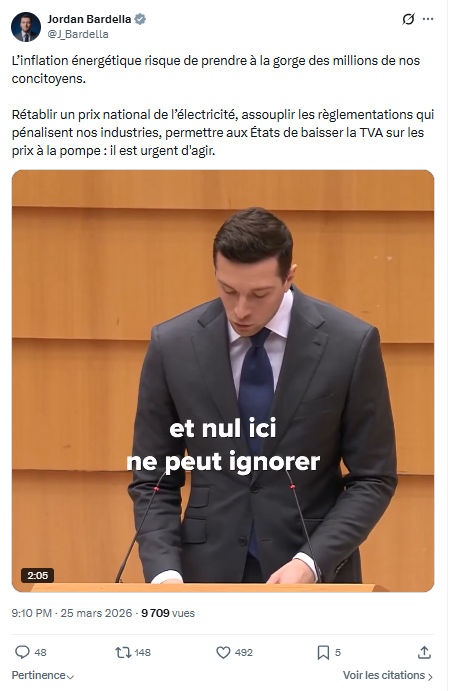 Jordan Bardella: L’inflation énergétique risque de prendre…