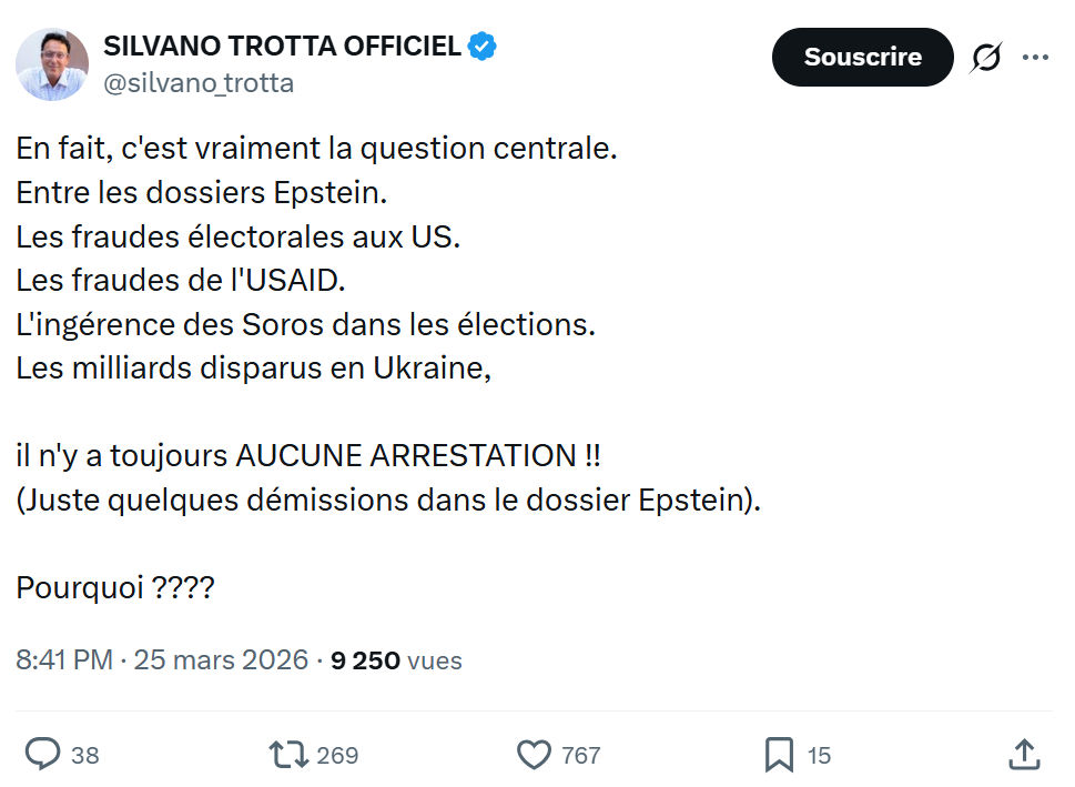 Silvano Trotta: En fait, c'est vraiment la question…