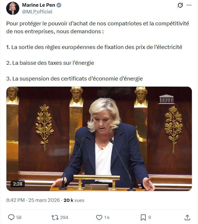 Marine Le Pen: Pour protéger le pouvoir d’achat…