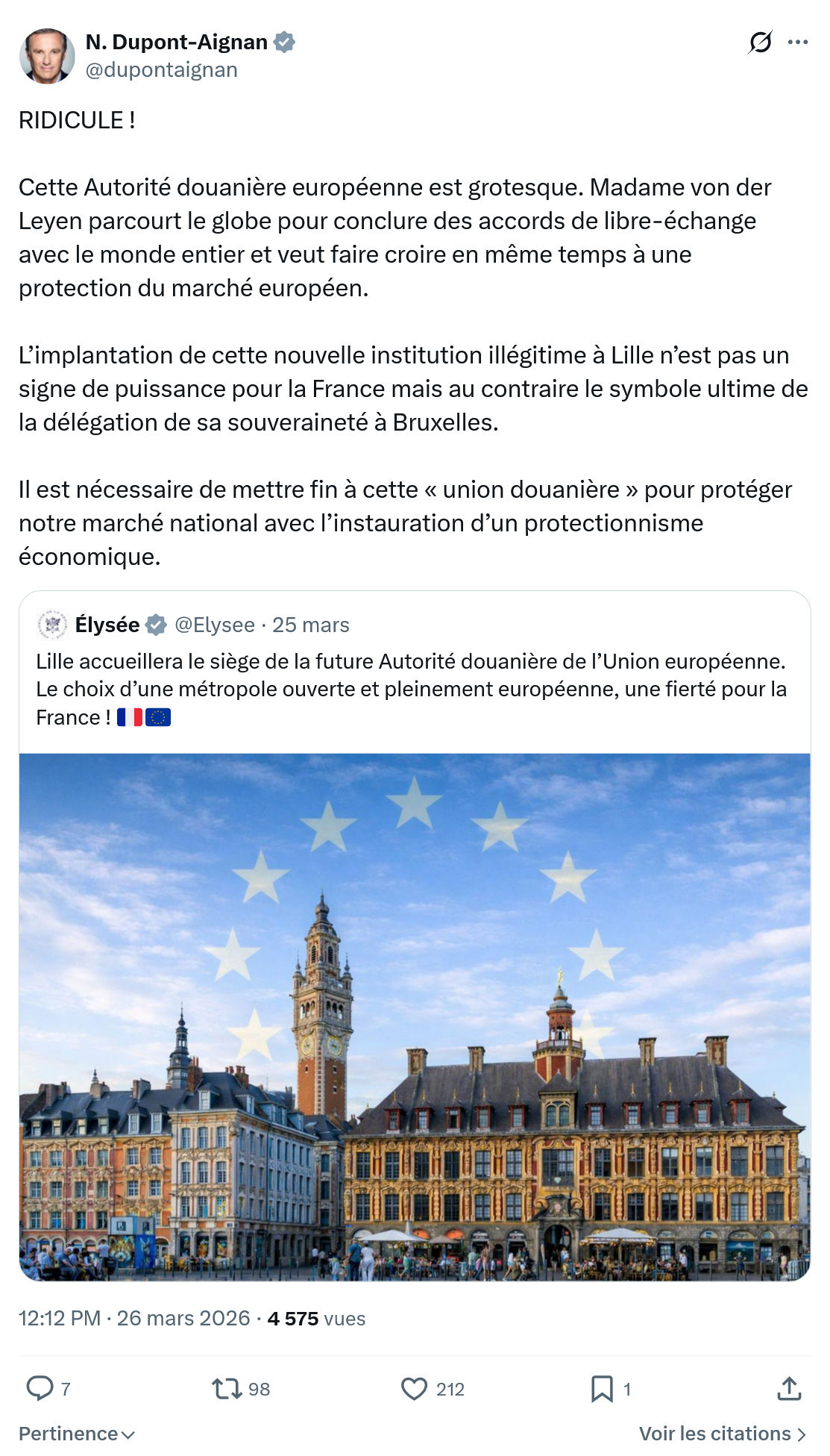 Nicolas Dupont-Aignan: RIDICULE…