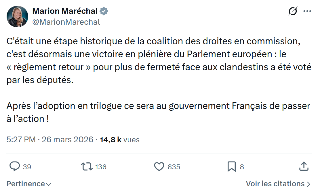 Marion Maréchal- Le Pen: C'était une étape historique…
