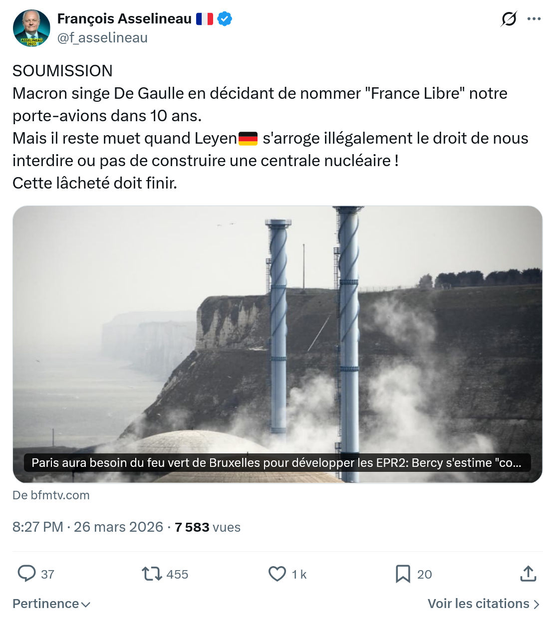 Francois Asselineau: SOUMISSION…