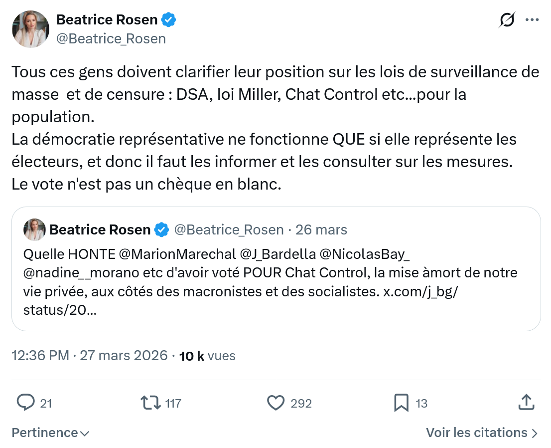 Béatrice Rosen: Tous ces gens doivent clarifier…