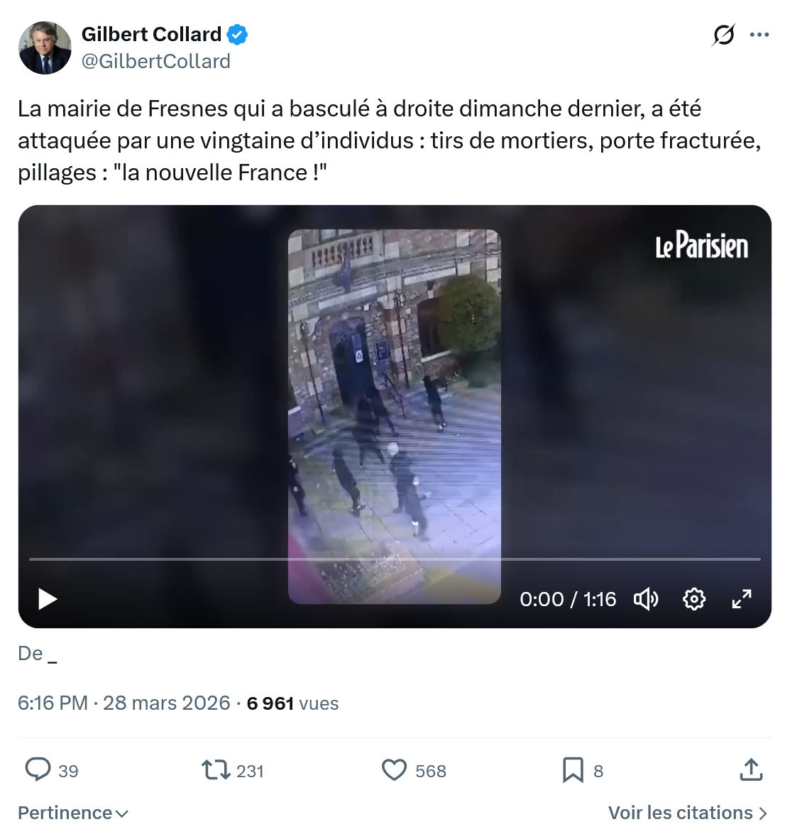 Gilbert Collard: La mairie de Fresnes qui a basculé…