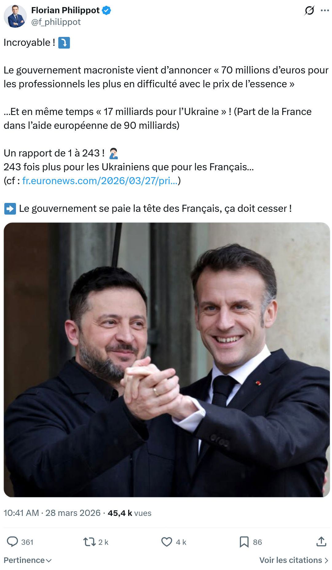 Florian Philippot: Incroyable !…
