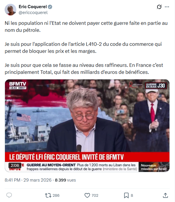 Eric Coquerel: Ni les population ni l'Etat…