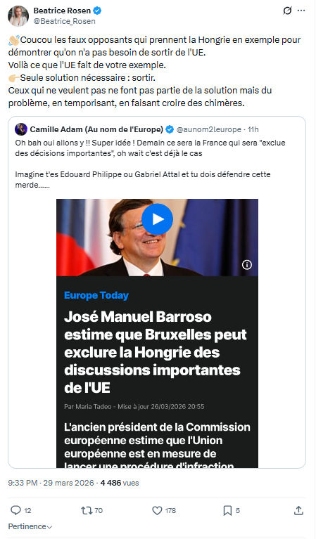 Béatrice Rosen: Coucou les faux opposants qui prennent…