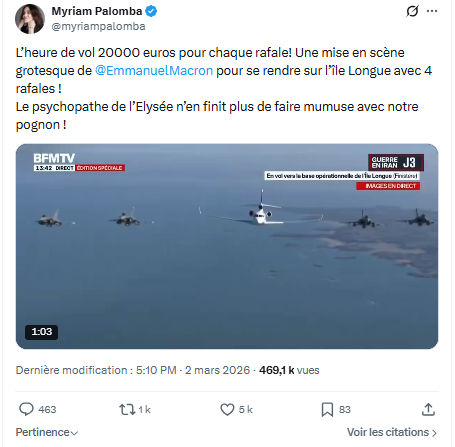 Myriam Palomba: L’heure de vol 20000 euros pour chaque rafale...