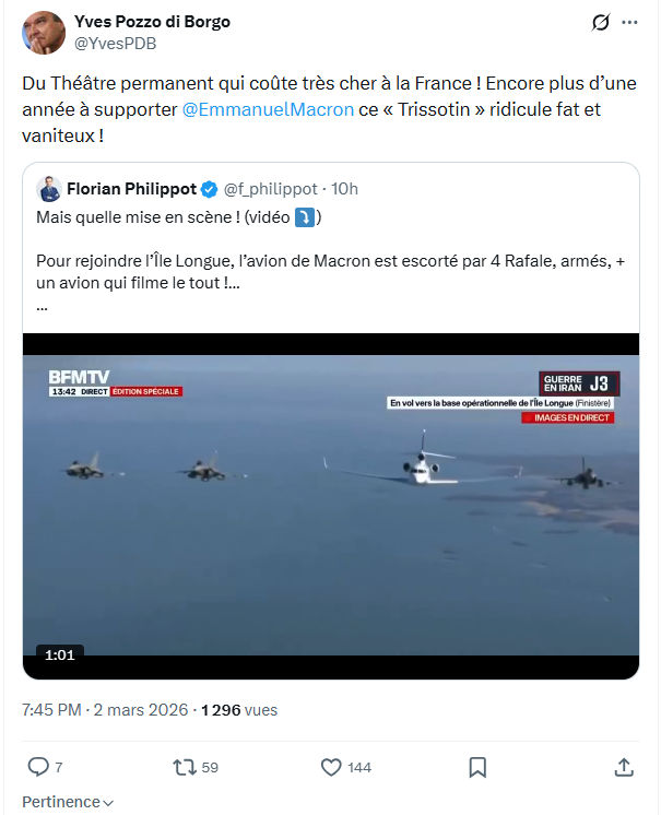 Yves Pozzo di Borgo: Du Théâtre permanent qui coûte très cher...