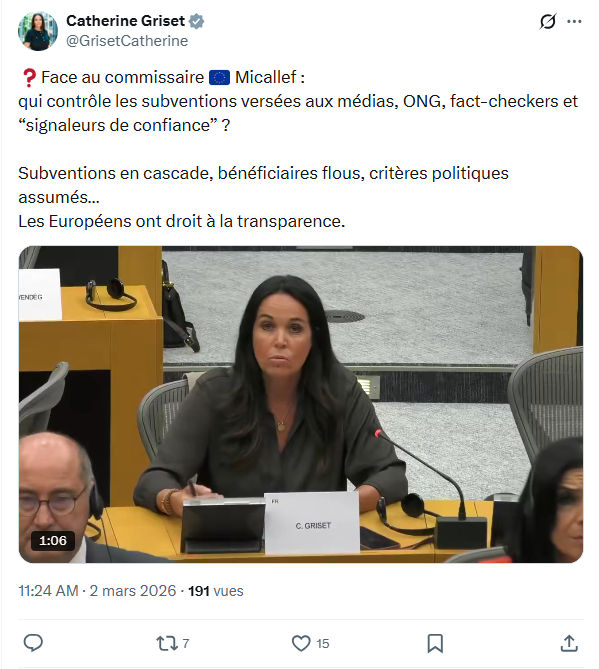 Catherine Griset: Face au commissaire 🇪🇺 Micallef...