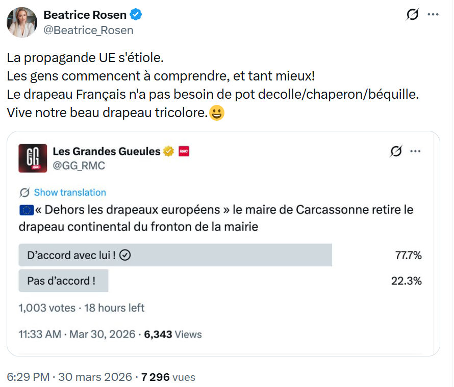 Béatrice Rosen: La propagande UE s'étiole…