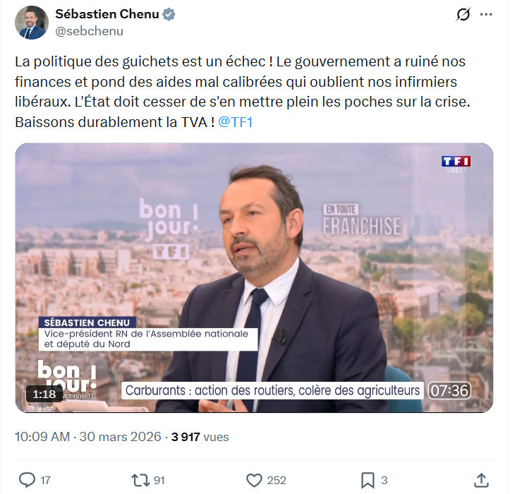 Sébastien Chenu: La politique des guichets est un échec…