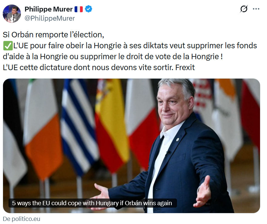 Philippe Murer: Si Orbán remporte l’élection…